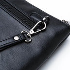 Pochette homme en cuir idéal pour VIP party Noir / 30cm x 19cm x 2cm-Noir / 27cm x 17cm x 2cm-ShopGET® 