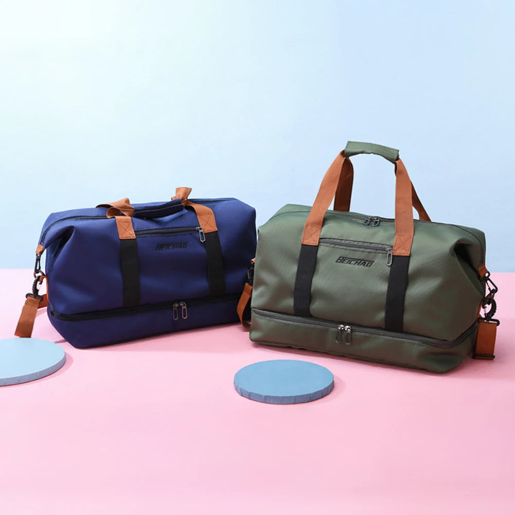 Sac weekend femme tendance moderne Noir-Gris-Kaki-Bleu-Vert-ShopGET® 