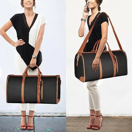Sac weekend homme de luxe tendance Noir-Blanc-Rose-ShopGET® 