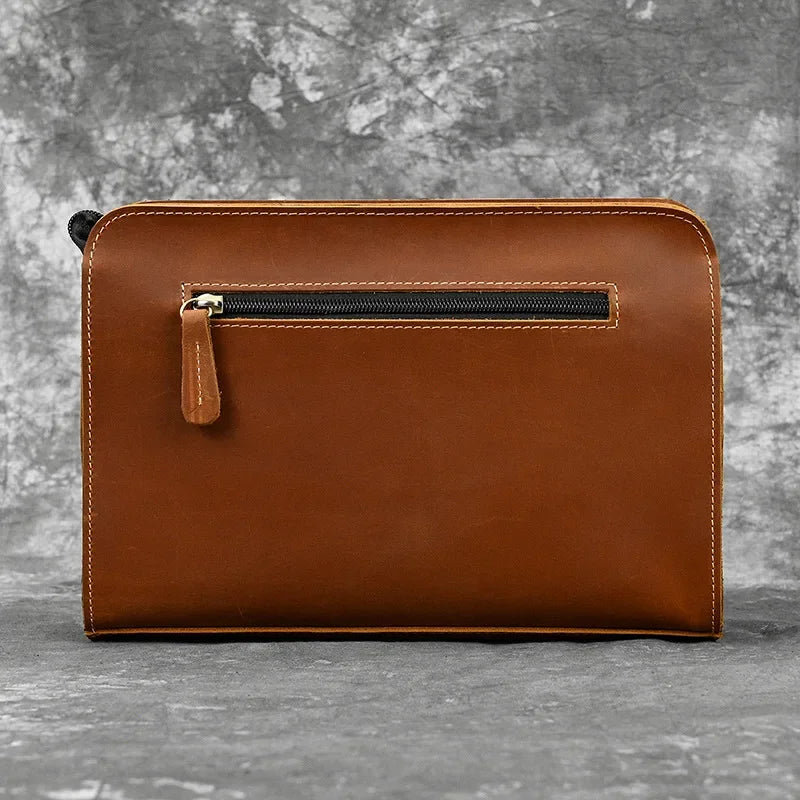 Pochette homme Emile Vintage Marron A-Marron B-ShopGET® 