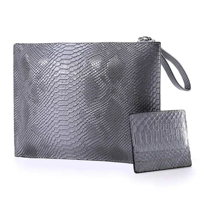 Pochette femme cuir  enveloppe Gris-Marron-Bleu-Vert-Noir-ShopGET® 