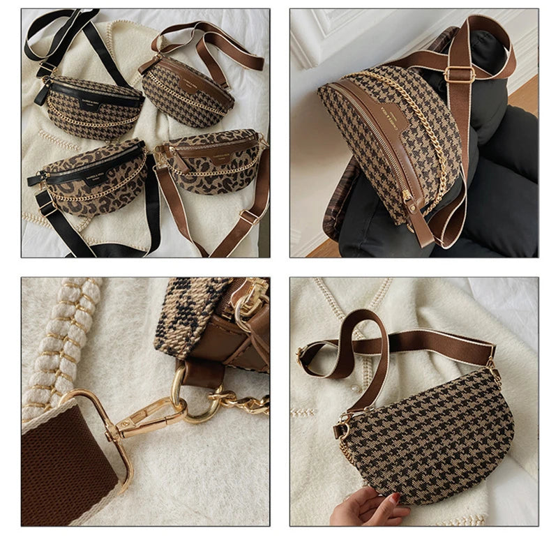 Sac banane motif léopard