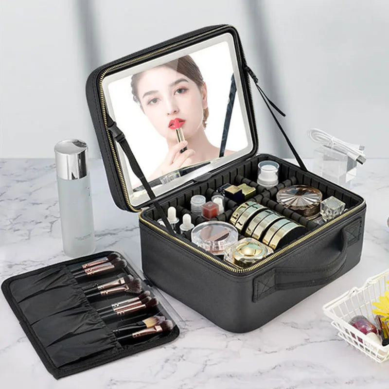 Trousse maquillage avec miroir - ShopGET®