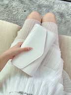 Pochette femme bandoulière minimaliste Kaki-Noir-Blanc-ShopGET® 