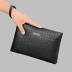 Pochette homme cuir marron Noir-ShopGET® 