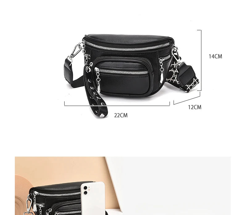 sac banane femme tendance à bandoulière solide