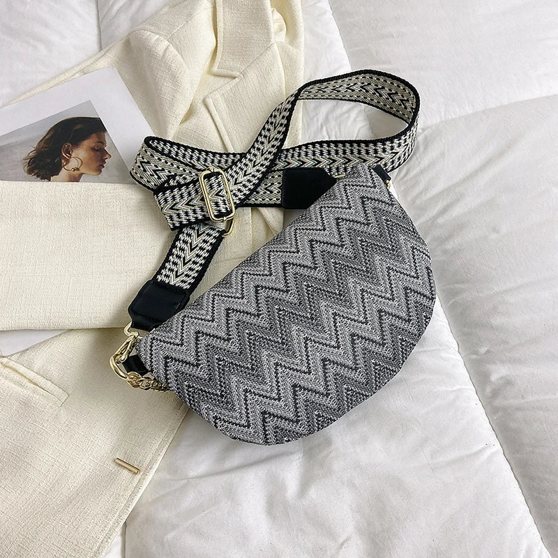 Sac banane en cuir ethnique boho plage