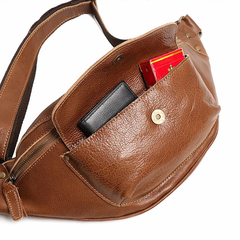 Sac banane homme en cuir solide - ShopGET®