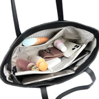 Sac cabas noir Guislaine Gris / 34cm 14cm 27cm-Noir / 34cm 14cm 27cm-Bleu / 34cm 14cm 27cm-ShopGET® 