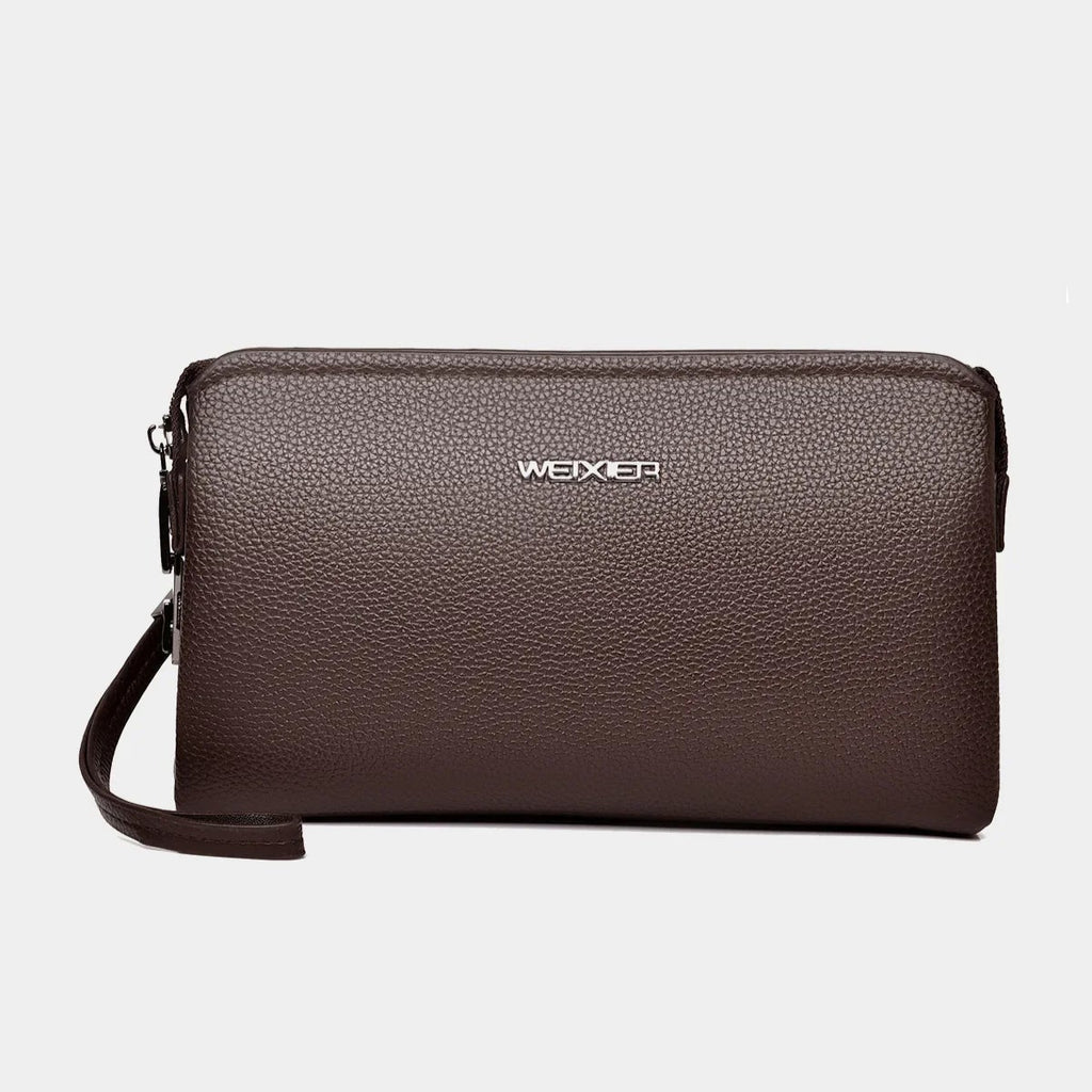 Pochette homme original en matériaux nobles 23 x 4 x 14cm / Noir-23 x 4 x 14cm / Marron-ShopGET® 
