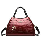 Sac cabas femme cuir Marron-Bleu-Pourpre-Kangourou Marron-Kangourou Rouge-Kangourou Jaune-Rouge Vin-Noir-Vert-ShopGET® 
