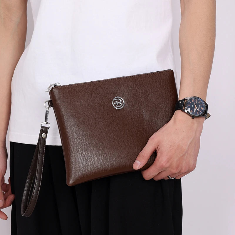 Pochette homme d'affaire moderne Marron A / 25cm x 19cm x 2cm-Noir / 25cm x 19cm x 2cm-Marron B / 25cm x 19cm x 2cm-ShopGET® 