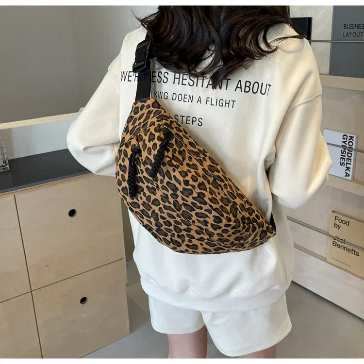 Grand sac banane léopard