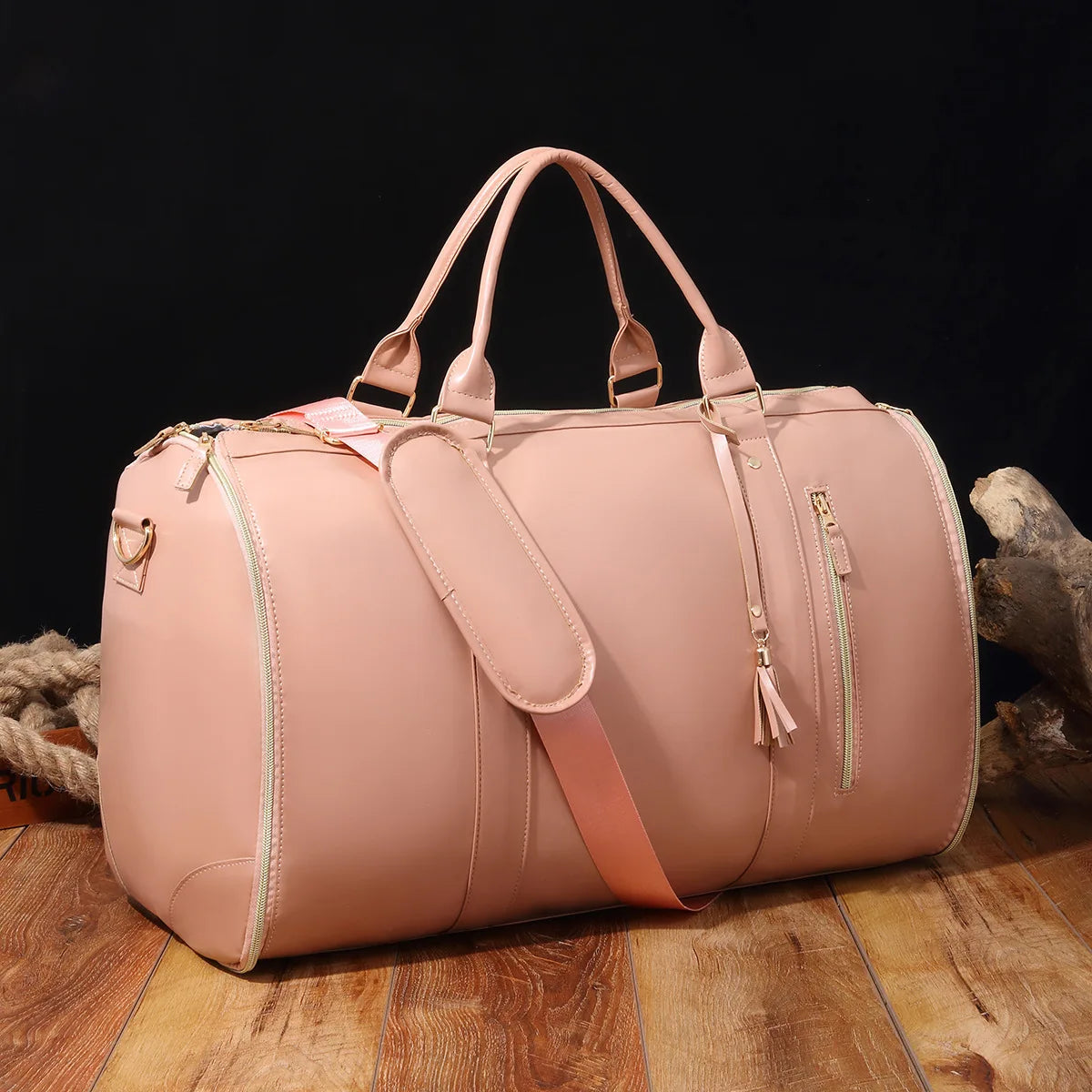 Sac weekend femme de voyage luxueux et pliable Noir A / OFFERTE-Bleu / OFFERTE-Noir / OFFERTE-Beige / OFFERTE-Rose / OFFERTE-ShopGET® 