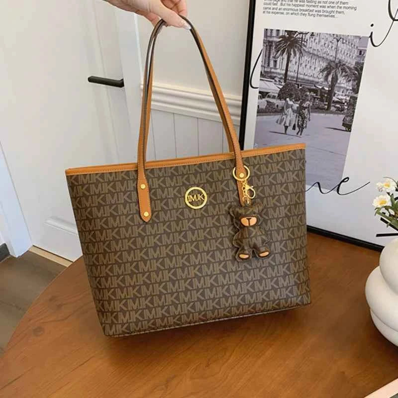 Sac cabas femme voyage de luxe Marron / 44x29x13cm / Offerte-Blanc / 44x29x13cm / Offerte-ShopGET® 