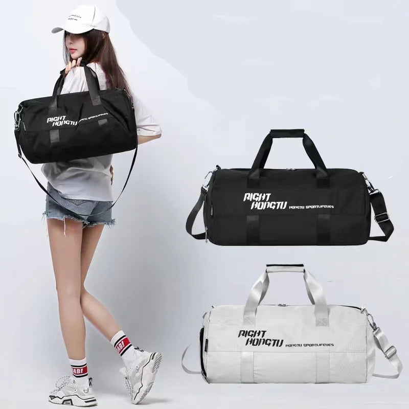 Sac polochon  multi-compartiment Gris-Noir-ShopGET® 