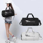 Sac polochon  multi-compartiment Gris-Noir-ShopGET® 