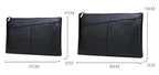 Pochette homme en cuir idéal pour VIP party Noir / 30cm x 19cm x 2cm-Noir / 27cm x 17cm x 2cm-ShopGET® 