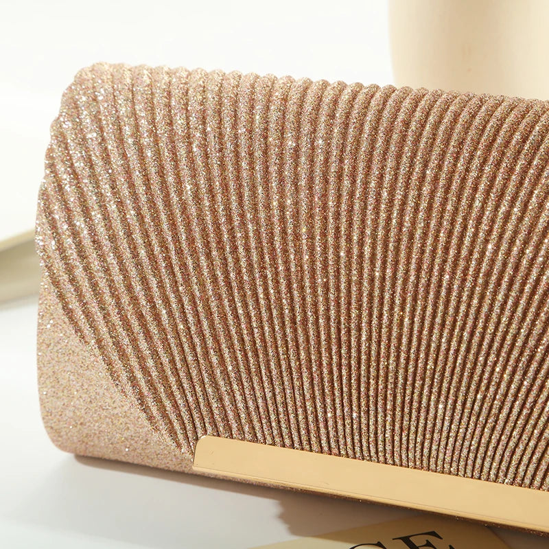 Pochette femme soirée originale Blanc-Noir-Champagne-Argent-ShopGET® 