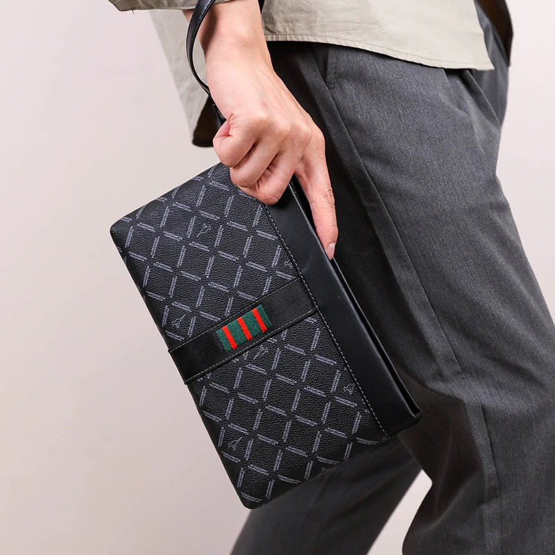 Pochette homme business men Noir A / 17cm x 27cm x 3cm-Noir B / 17cm x 27cm x 3cm-ShopGET® 