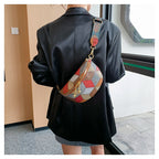 Grand sac banane en cuir femme