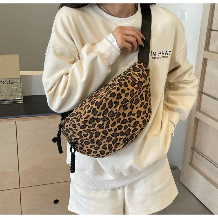 Grand sac banane léopard