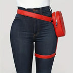 Sac banane en cuir femme moto