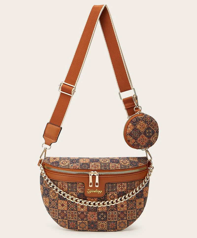 Sac banane femme chic en liège avec porte-monnaie - ShopGET®