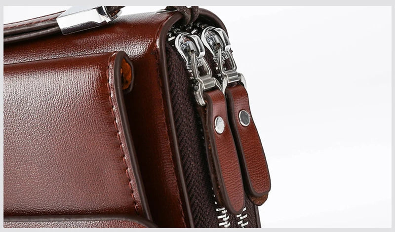 Pochette homme de haute qualité black-Marron A-Marron B-ShopGET® 