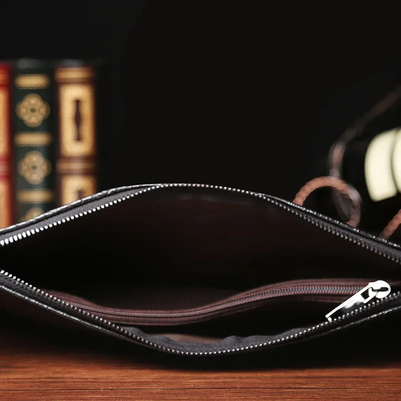 Pochette homme bandoulière noir Noir-ShopGET® 