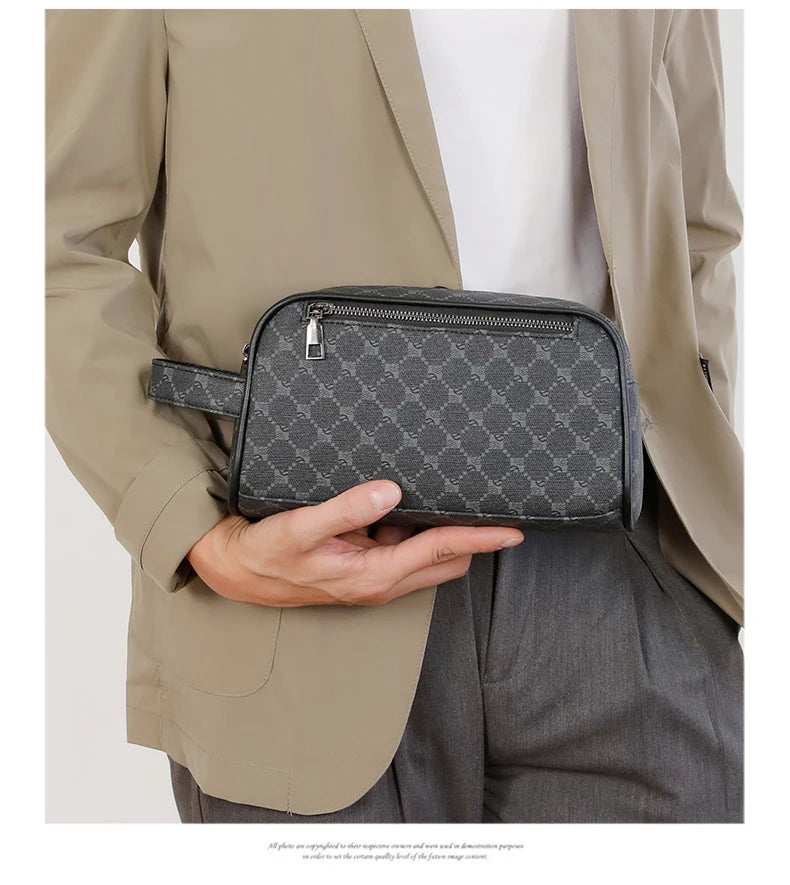 Trousse de toilette homme chic à décor plaid - ShopGET®