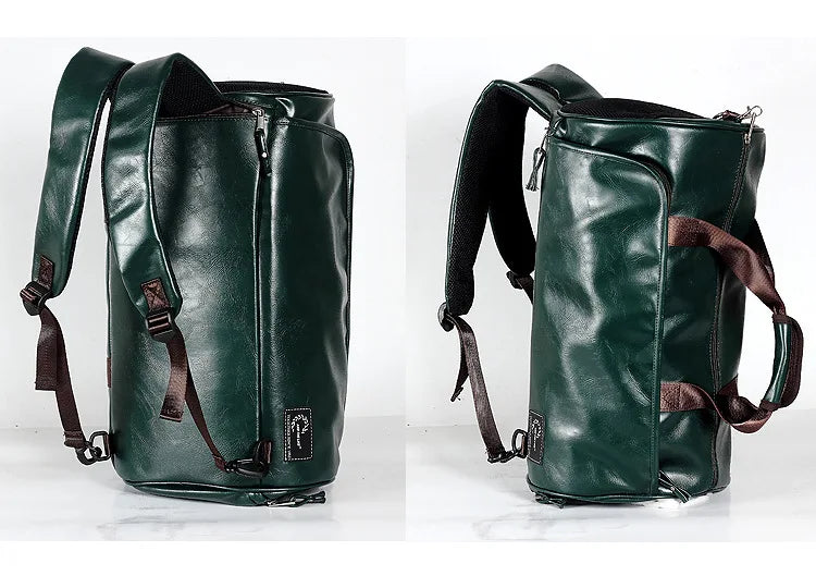 Sac polochon vintage de luxe Noir Jaune-Noir-Vert A-Vert B-ShopGET® 