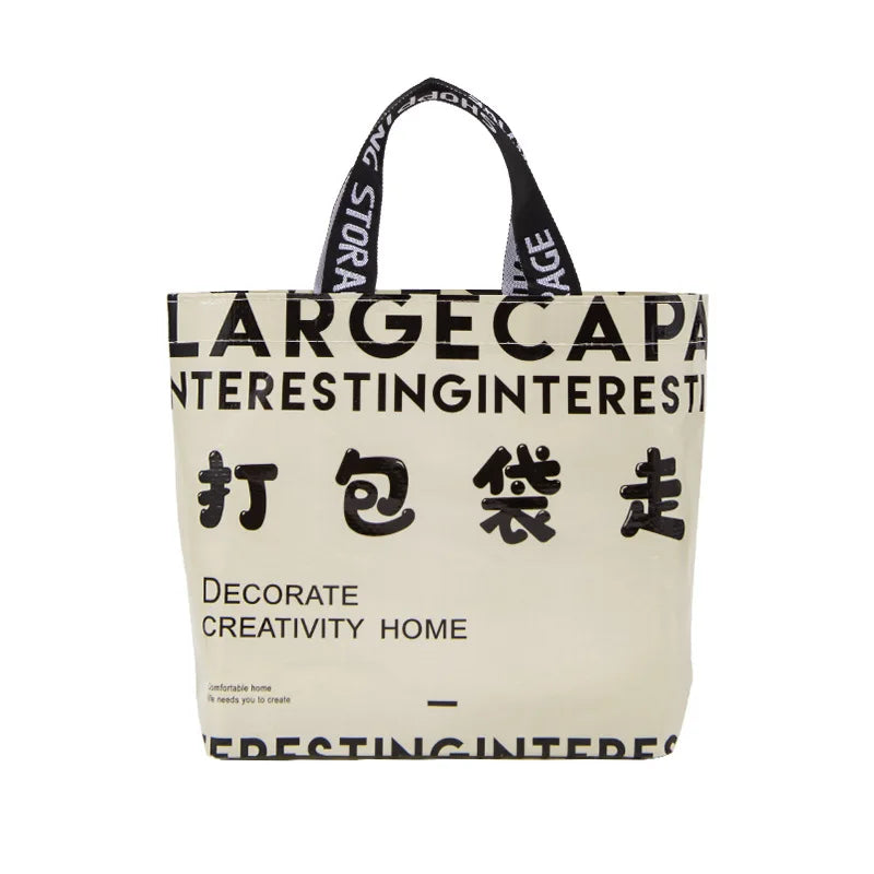 Sac de courses tote bag Blanc Small-Beige Small-Beige Large-Jaune Small-Stripe Large-Vert Large-ShopGET® 