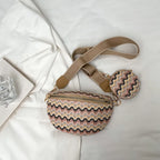 sac banane femme tendance tressé en paille