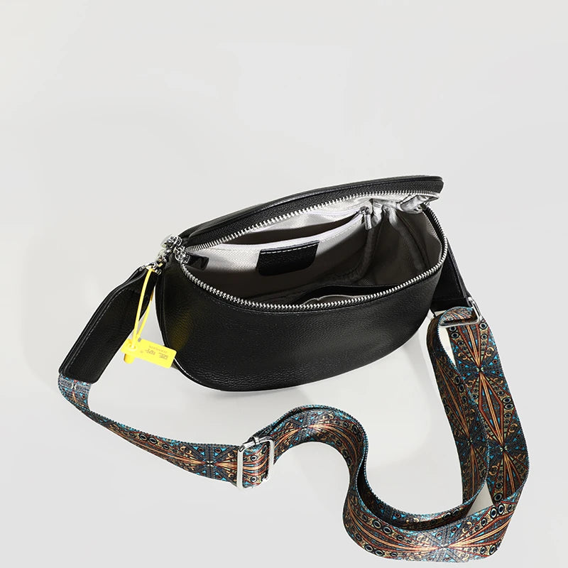 Sac banane femme chic authentique en cuir