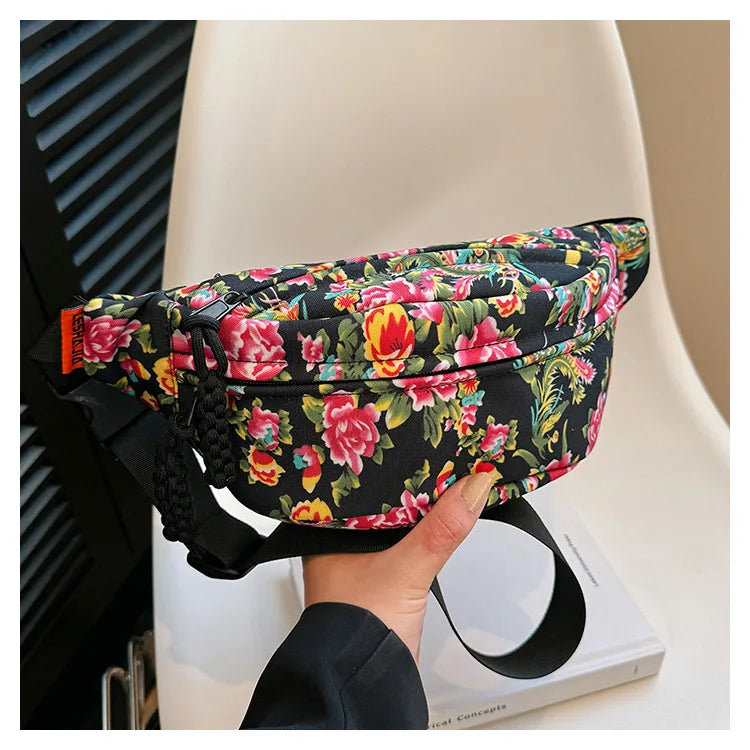Sac banane voyage floral pour femme - ShopGET®