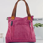Sac cabas femme en tissu Canvas A-B-C-D-E-F-G-H-Noir-Marron-Bleu-Pourpre-I1-A-Gris-I1-B-I1-C-rose rouge-I1-D-I1-E-ShopGET® 