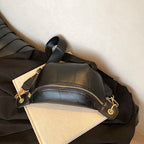 Sac banane en cuir argent femme