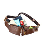 Sac banane en cuir business homme