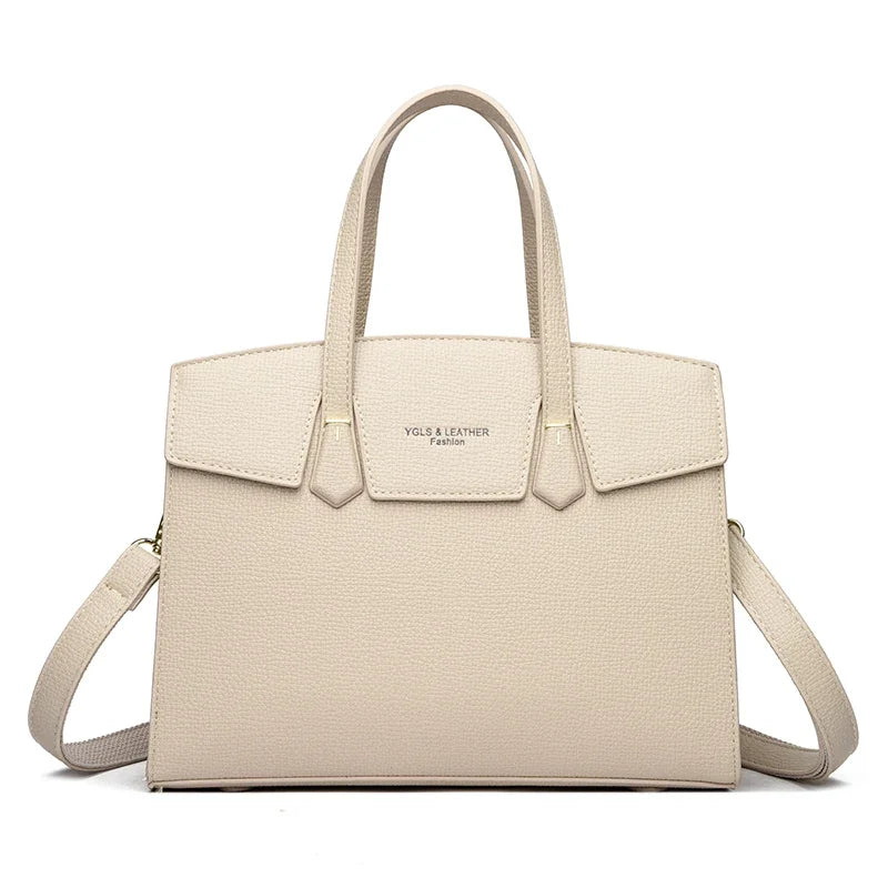 Sac cabas en cuir marron Burgundy-Noir-Apricot-Gris-Marron-ShopGET® 