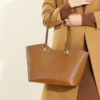 Sac cabas en cuir  souple femme Burgundy-Noir-Café-Marron-ShopGET® 