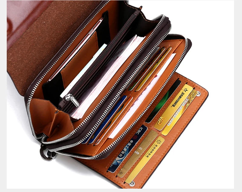 Pochette homme de haute qualité black-Marron A-Marron B-ShopGET® 