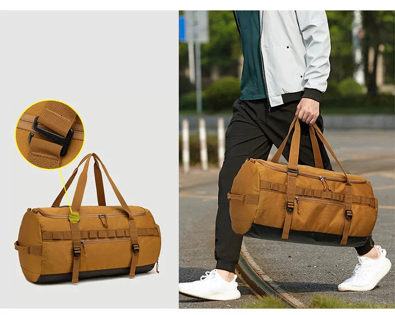 Sac weekend business minimaliste Kaki-Vert-Noir-ShopGET® 