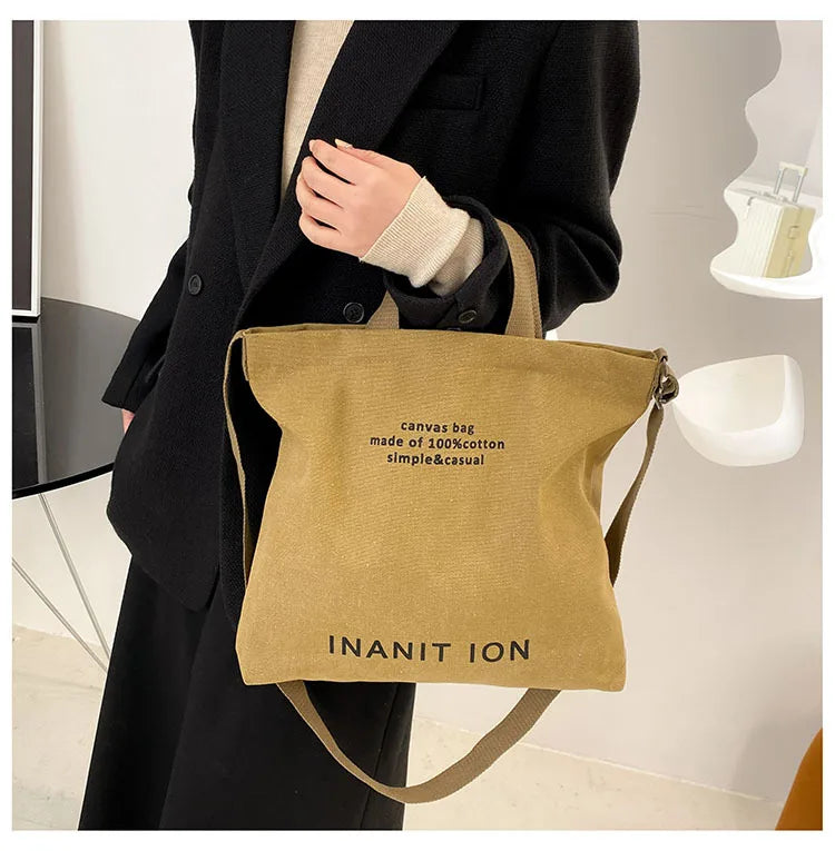 Sac de courses Japonaise Canvas Marron-kaki-Vert-Noir-Gris-ShopGET® 