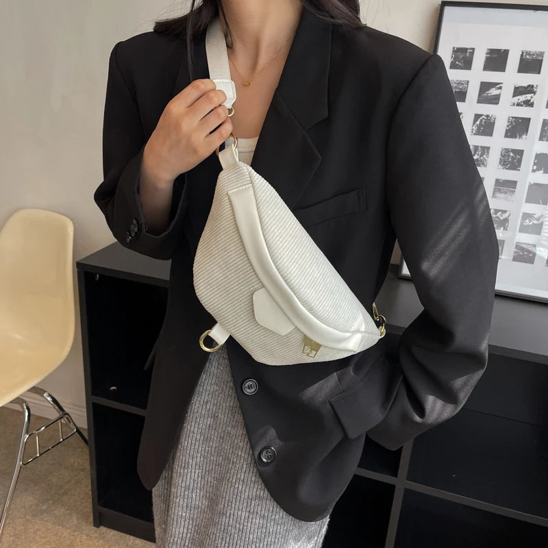 Sac banane femme en velours canvas - ShopGET®