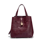 Sac cabas femme classic retro Burgundy-Argent-Gold-Vert-Kaki-Marron-Noir-ShopGET® 
