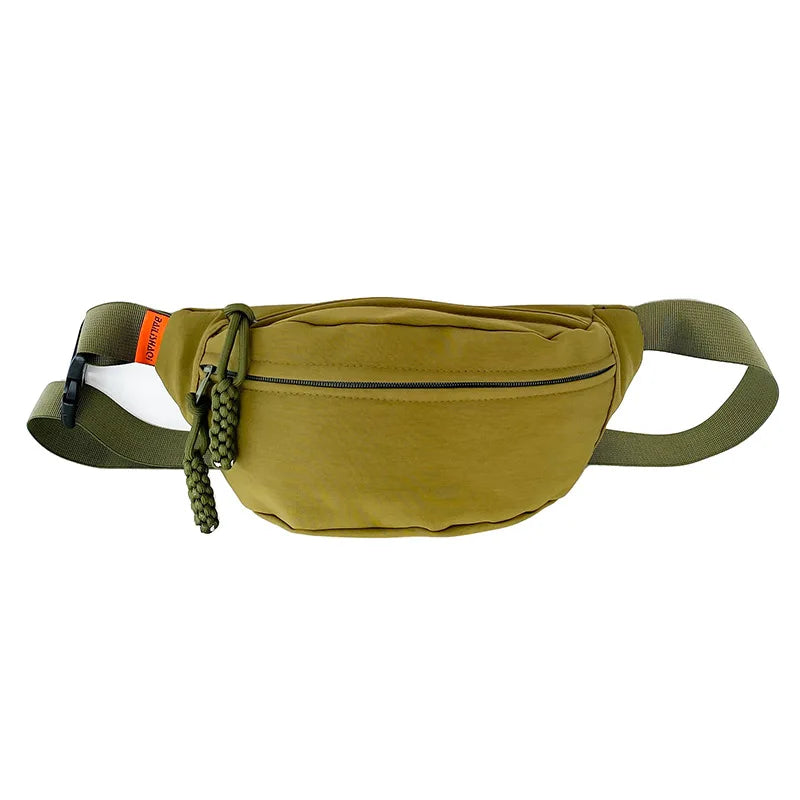 Sac banane blanc en tissu pour homme