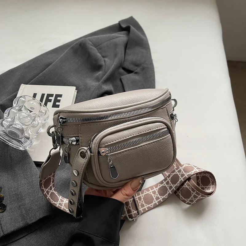 Petit sac banane cuir souple femme