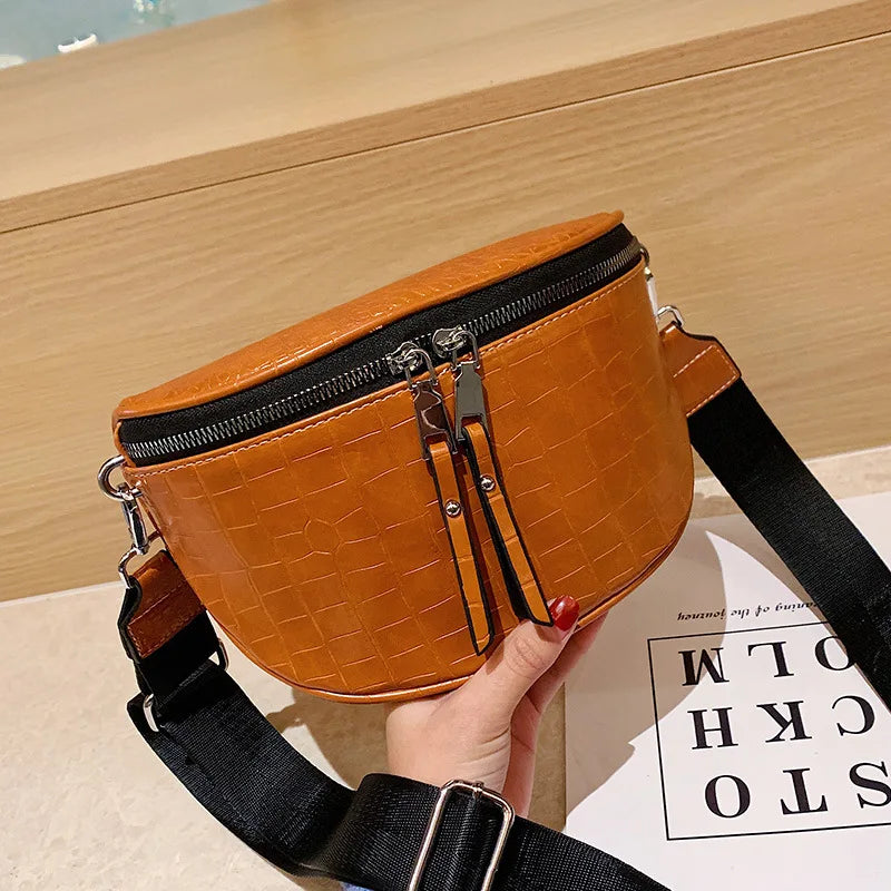 Sac banane femme chic marron de luxe