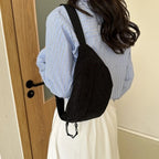 Sac banane velours noir pour femme